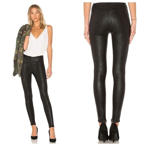 J Brand Maria High Rise Skinny Coated Jeans in Cristalline - Picture 1 of 13